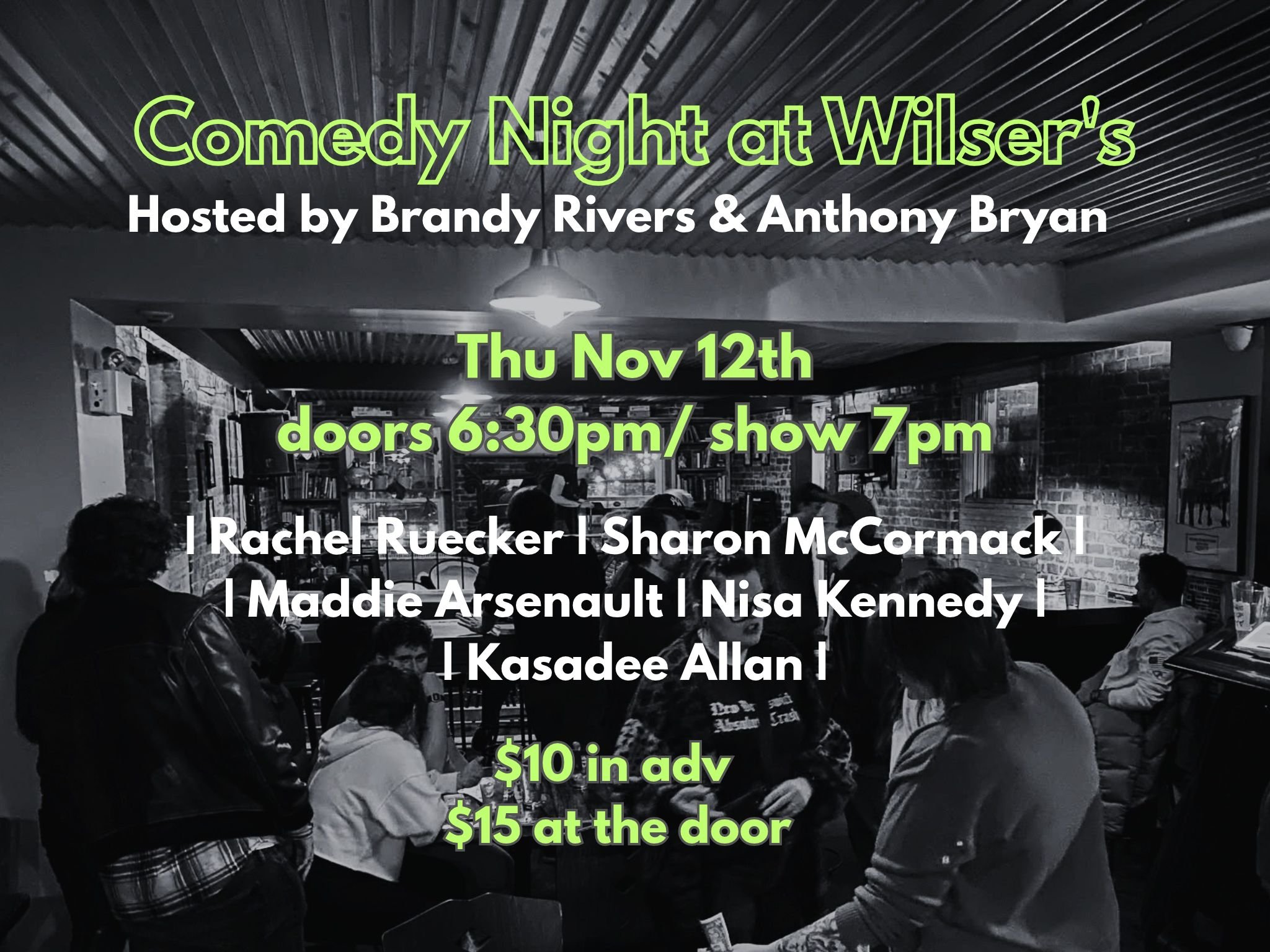 Comedy Night in the Wiser's Room hosted by Anthony Bryan and Brandy Rivers